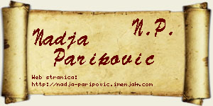 Nadja Paripović vizit kartica